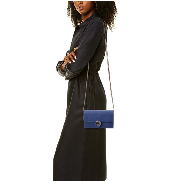 Gucci Interlocking G Leather Wallet On Chain - Picture 8 of 9